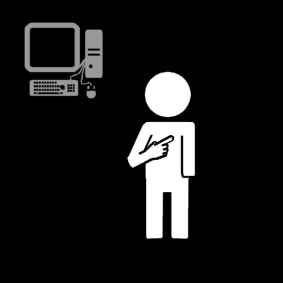 alleen aan de computer werken / computer: zelfstandig werken